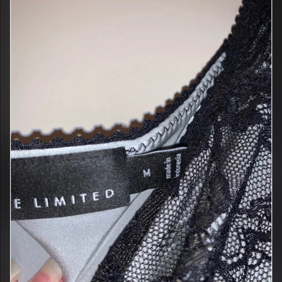 Limited Black Lace Top With Silver Lining M - Picture 5 of 11